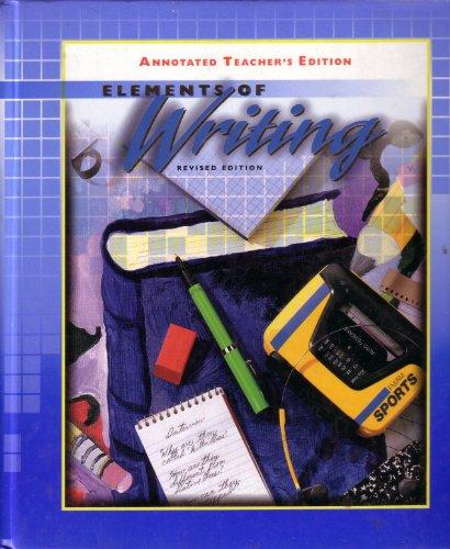 Book Elements of Writing, Course 1, Grade 7, Revised Edition, Annotated Teacher's Edition free