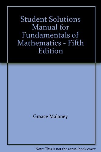 Book Student Solutions Manual for Fundamentals of Mathematics - Fifth Edition free