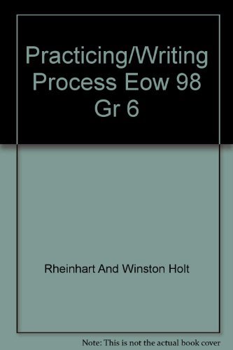Book Elements Of Writing, Introductory Course, Grade 6: Practicing The Writing Process Worksheets With Answer Keys, Revised Edition (1998 Copyright) free