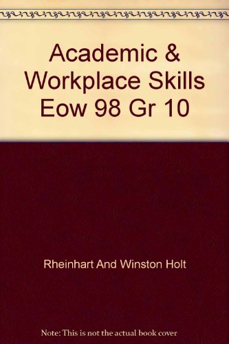 Book Academic & Workplace Skills Eow 98 Gr 10 free