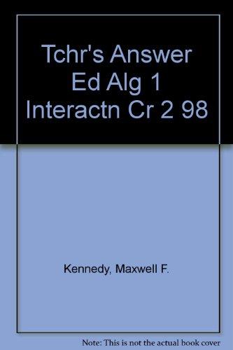 Book Algebra One: Interactions (teacher's Answer Edition) free