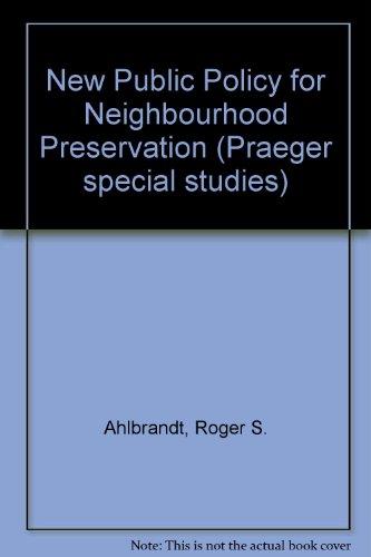 Book A new public policy for neighborhood preservation free