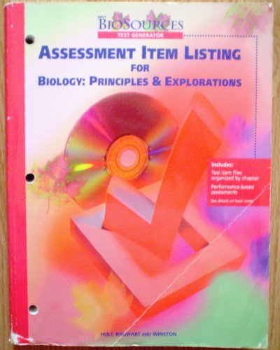 Book Assmnt Itm Lstng For Bpe Holt Biosources free