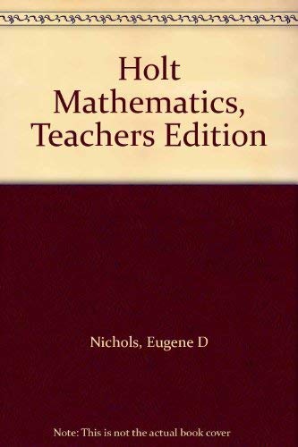 Book Holt Mathematics, Teachers Edition free