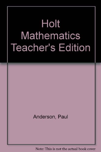 Book Holt Mathematics Teacher's Edition free