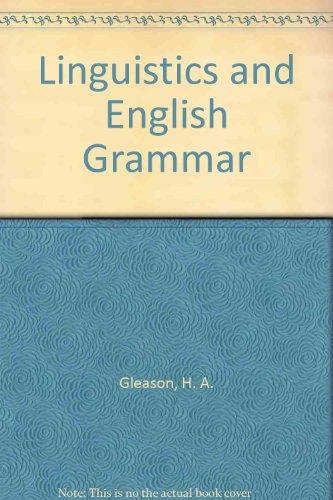 Book Linguistics And English Grammar free