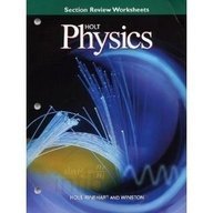 Book Holt Physics, Section Review Worksheets free