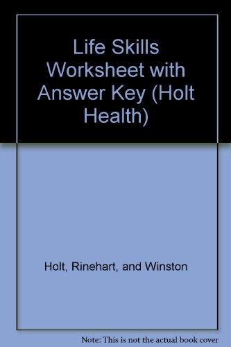 Book Life Skills Worksheet with Answer Key (Holt Health) free