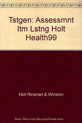 Book Health, Test Generator Assessment Item Listing free