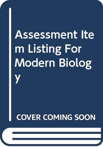 Book Assessment Item Listing For Modern Biology free