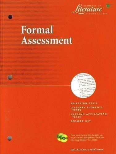 Book Formal Assesment: Elements Of Literature - Second Course (elements Of Literature - Second Course) free