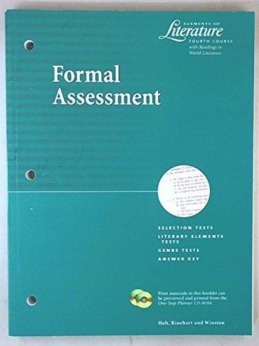 Book Elements of Literature Fourth Course Formal Assessment free