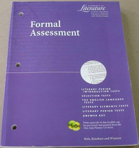 Book Elements of Literature Formal Assessment Sixth Course free