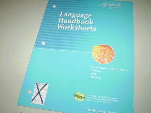 Book Language Handbook Worksheets, Grade 6 (Elements of Literature Series) free