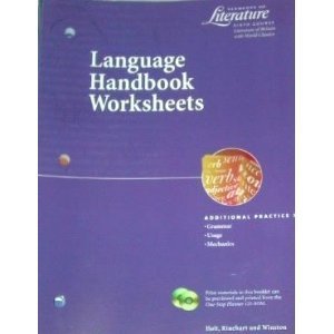 Book Elements of Literature Language Handbook Worksheets [STUDENT EDITION] (Paperback) free