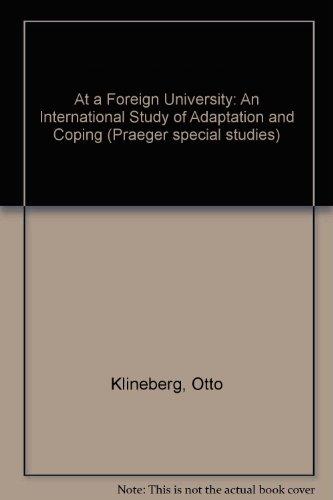 Book At a foreign university: An international study of adaptation and coping free