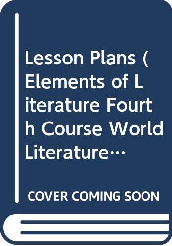 Book Lesson Plans (elements Of Literature Fourth Course World Literature) free