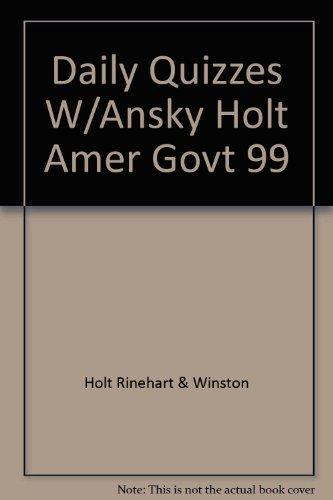 Book Daily Quizzes W/Ansky Holt Amer Govt 99 free