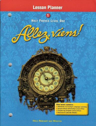 Book Allez Viens: Lesson Planner (holt French Level One, 1) free