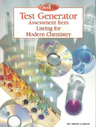 Book Test Generator Assessment Item Listing for Modern Chemistry free
