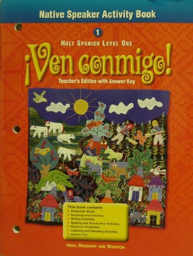 Book Natv Speaker Te Ven Conmigo! Lv 1 2000 (spanish Edition) free