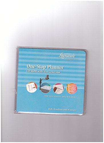 Book One-stop Planner Cd-rom With Test Generator (elements Of Literature Introductory Course) free