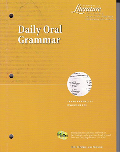 Book ELEMENTS OF LITERATURE, FIFTH COURSE, LITERATURE OF THE UNITED STATES, DAILY ORAL GRAMMAR free