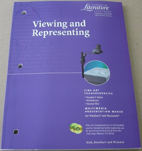 Book Elements of Literature, 6th Course: Literature of Britain with World Classics, Grade 12: Viewing And Representing Fine Arts Transparencies free