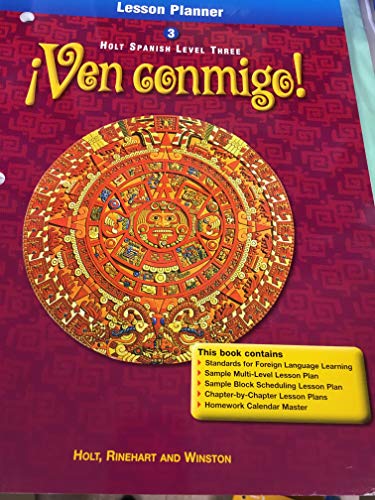 Book Lesson Planner Ven Conmigo! Lv 3 2000 (spanish Edition) free