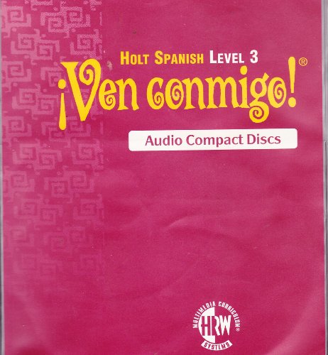Book Ven Conmigo Student Edition, Audio Compact Discs, Holt Spanish Level 3 free