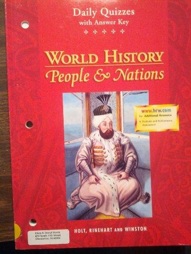 Book Daily Quizzes With  Answer Key, World History: People & Nations free