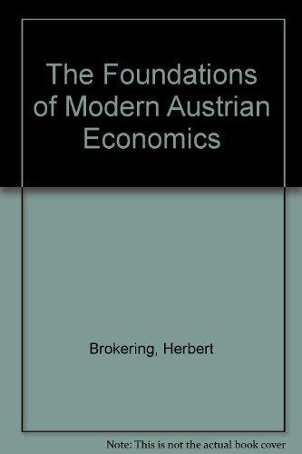 Book The Foundations of Modern Austrian Economics free