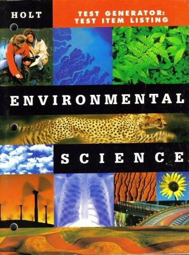 Book Environmental Science : Test Generator with Item Listing free