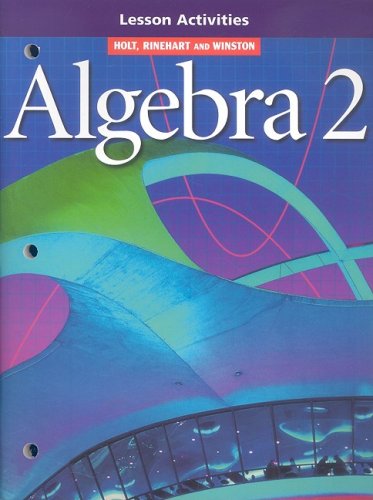 Book Lesson Activities (holt Algebra 2) [paperback] By free