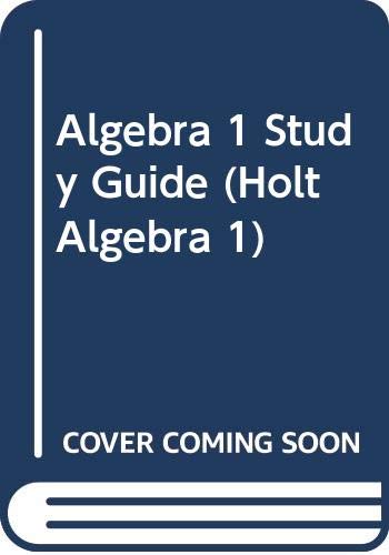 Book Holt, Rinehart and Winston Algebra 1: Student Study Guide free