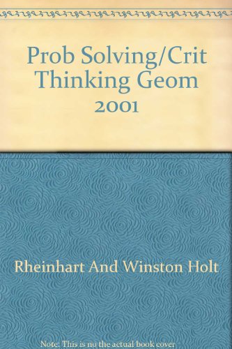 Book Holt Geometry: Problem Solving / Critical Thinking Masters free