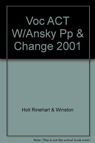 Book People, Places And Change: Vocabulary Activities With Answer Key free