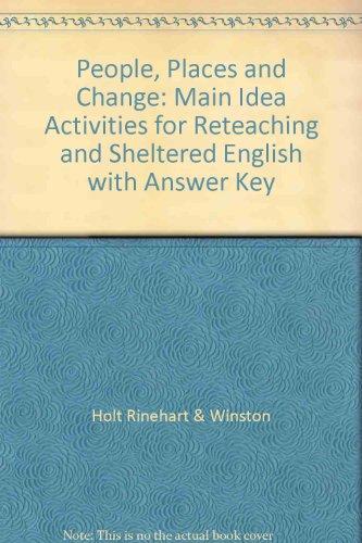 Book People, Places And Change: Main Idea Activities For Reteaching And Sheltered English With Answer Key free