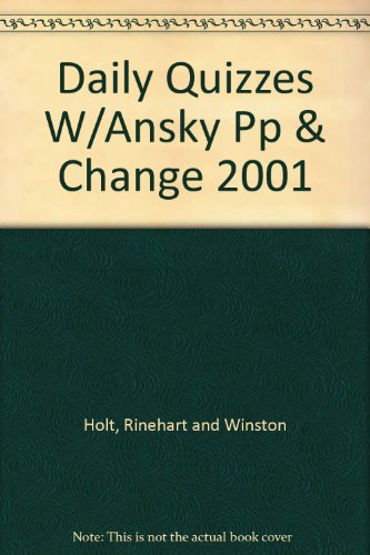 Book Daily Quizzes W/ansky Pp & Change 2001 free