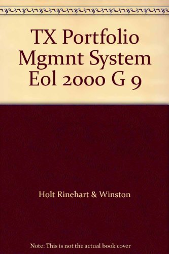 Book Tx Portfolio Mgmnt System Eol 2000 G 9 free