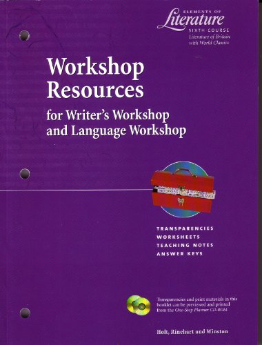 Book Workshop Resources for Writer's Workshop and Language Workshop (Elements of Literature Sixth Course Britain with World Classics) free
