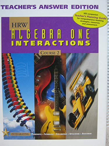 Book Algebra 1 Course 2 : Interactions: Teacher's Answer Edition free