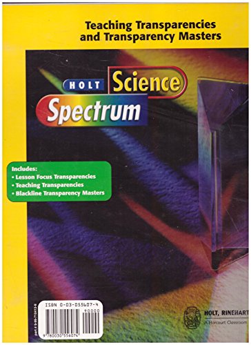 Book Holt Science Spectrum: Teaching Transparencies And Transparency Masters (holt Science Spectrum) free