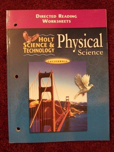 Book Holt Science and Technology, California Directed Reading Worksheets: Physical Science free
