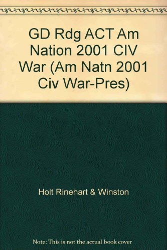 Book American Nation, Grades 6-9 Guided Reading With Answer Key Civil War To The Present: Holt American Nation (am Natn 2001 Civ War-pres) free