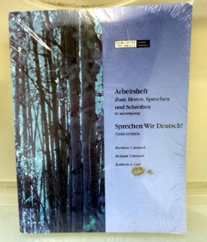 Book Arbeitsheft Zum HoÌˆren, Sprechen Und Schreiben To Accompany Sprechen Wir Deutsch! Third Edition free