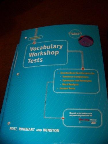 Book Vocabulary Workshop Tests:  Introductory Course free