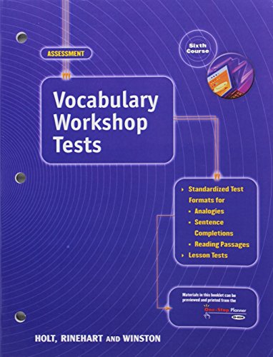 Book Elements of Language: Vocabulary Workshop Tests Grade 12 Sixth Course free
