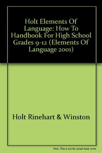 Book A How-to Handbook For High School Students - Elements Of Language free