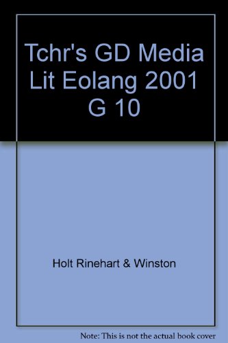 Book Tchr's Gd Media Lit Eolang 2001 G 10 free